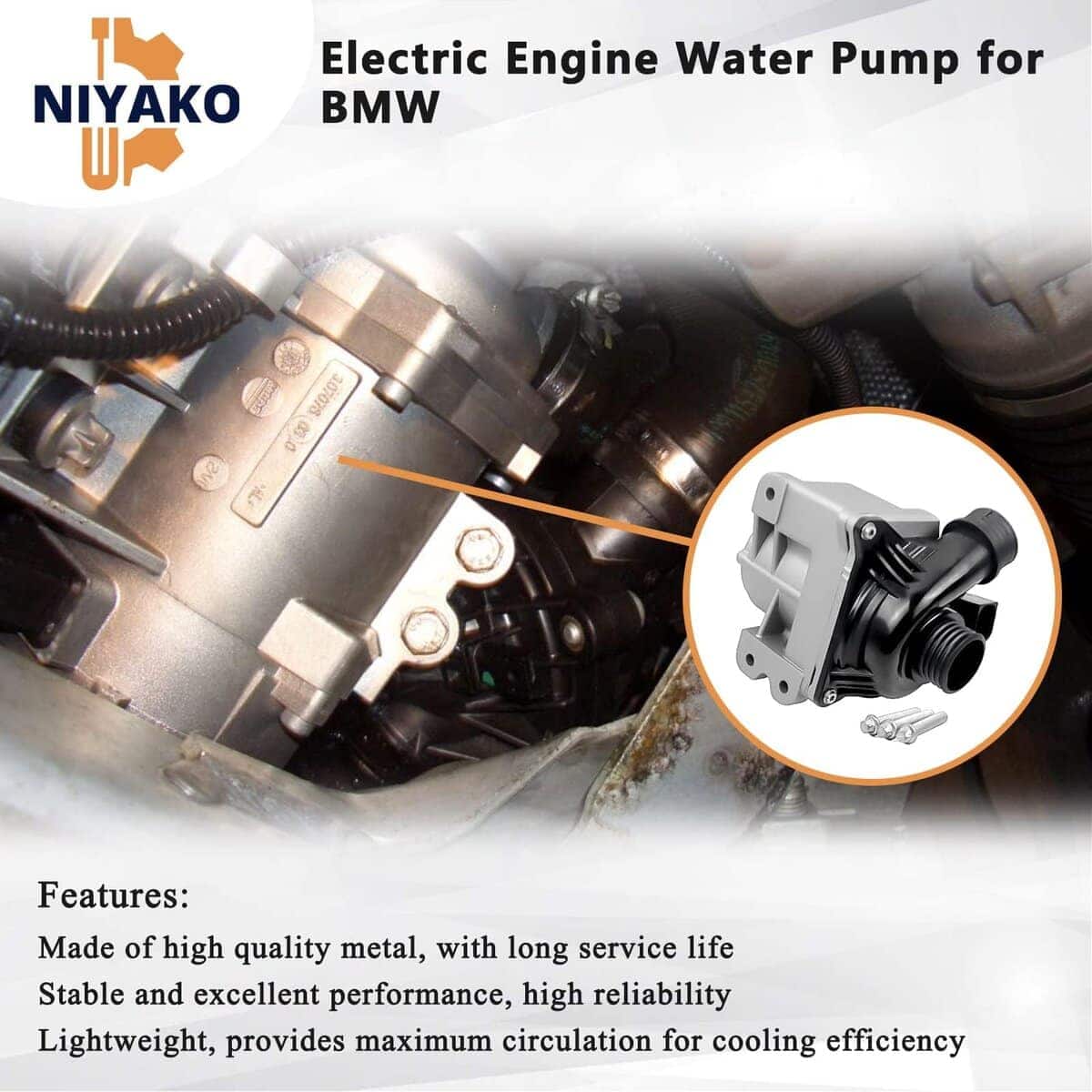 Bomba de Agua del Motor Eléctrico Niyako 11517632426 con - Imagen 5