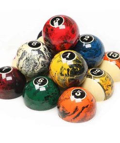 Juego de bolas de billar de 2-1/4", estilo de mármol