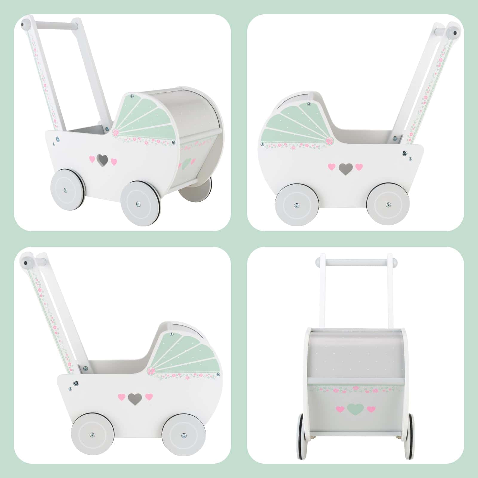 Andador de empuje para bebés de madera para niños de 1 año - Imagen 3