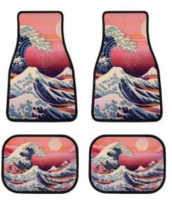 Conjunto de 4 tapetes para automóvil de montaña japonesa