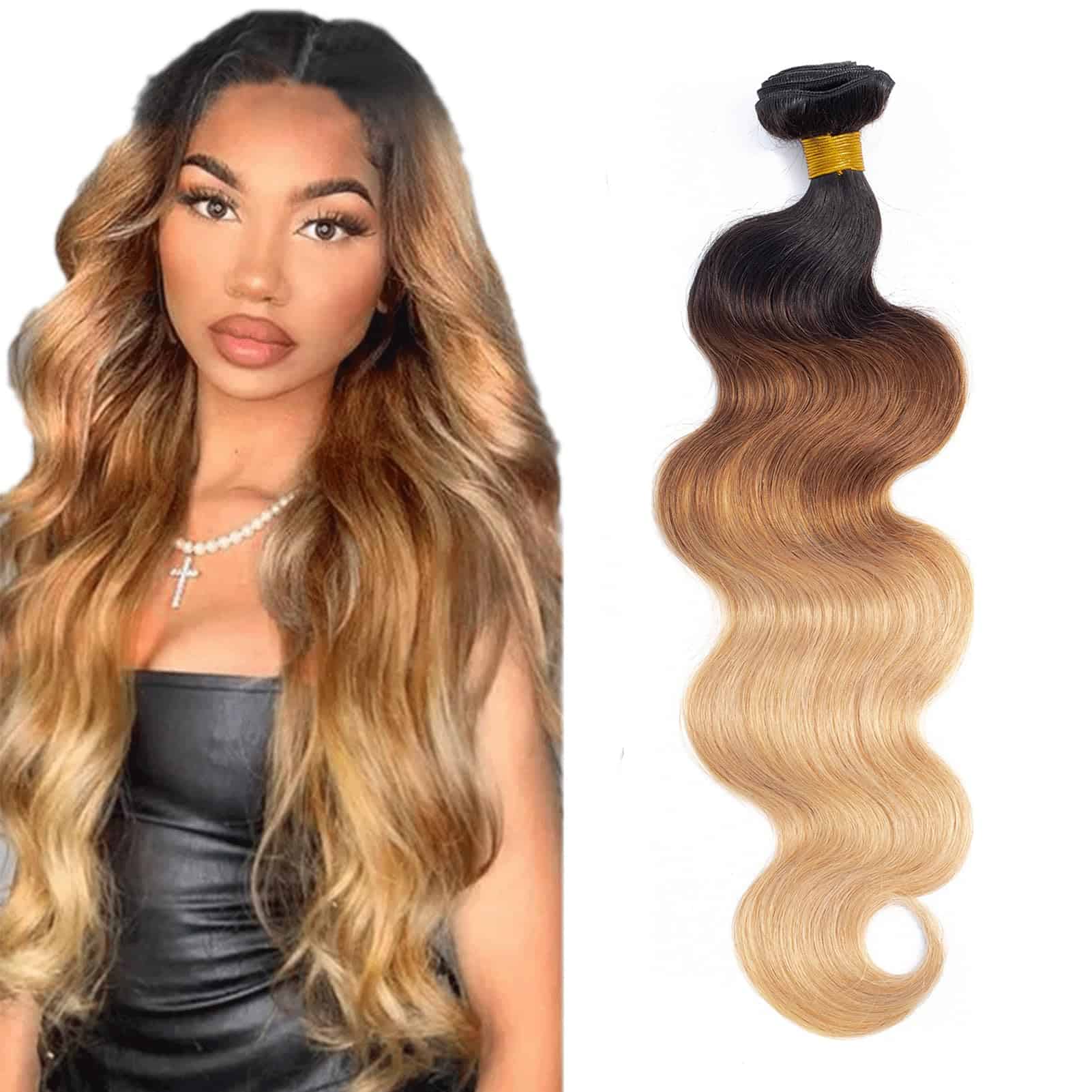 12A Grado Ombre Paquetes de Cabello Humano 18 Pulgadas