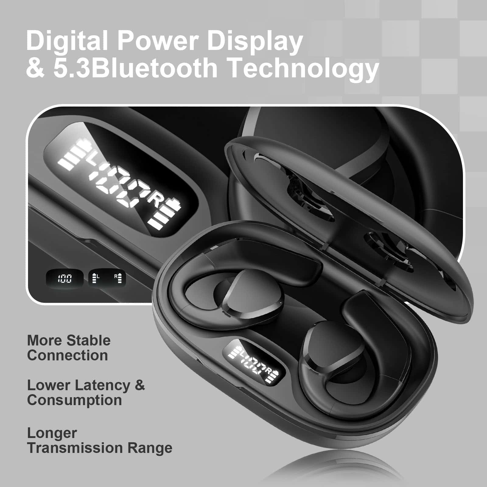 Auriculares de oído abierto, TTQ Bluetooth 5.3 Audífonos - Imagen 6