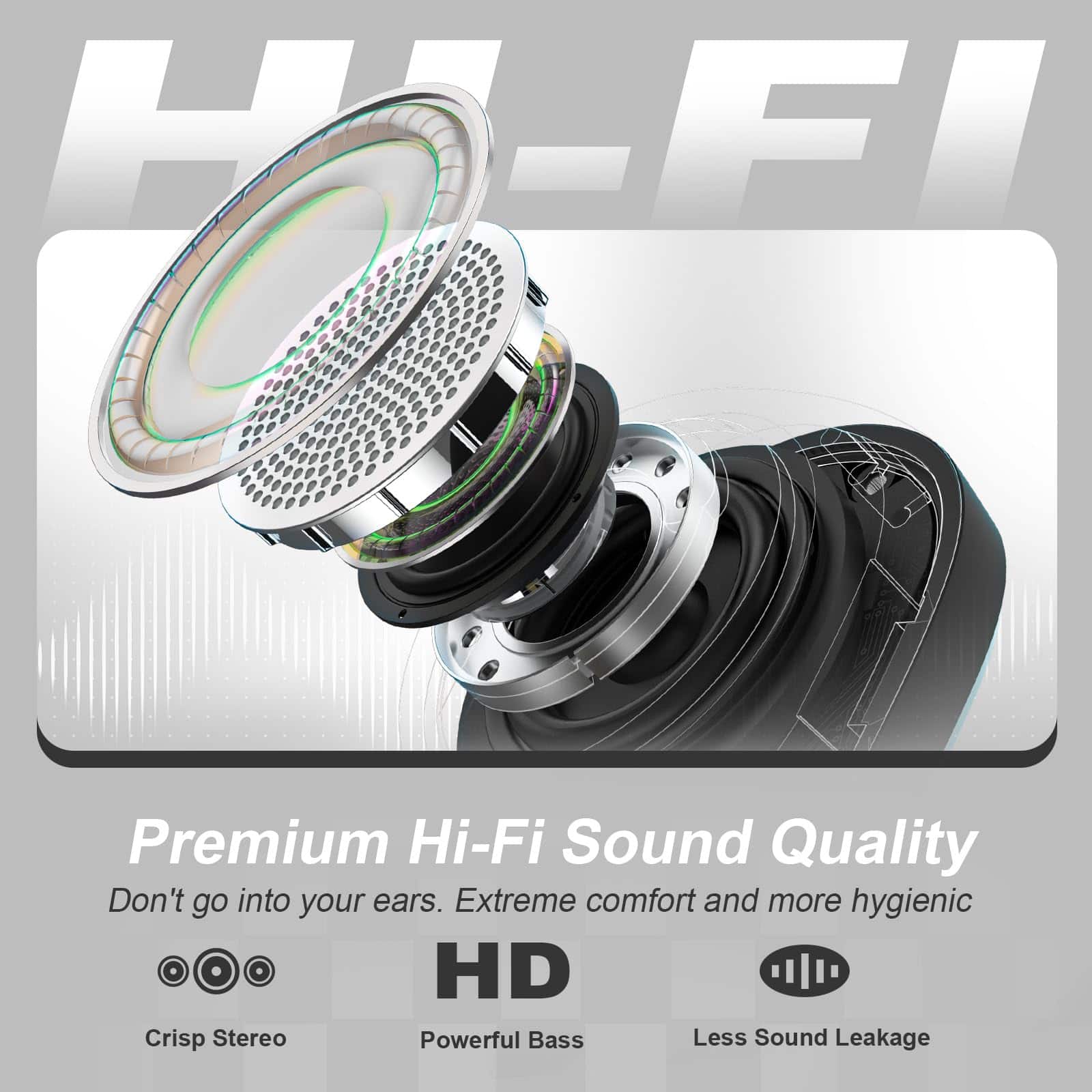 Auriculares de oído abierto, TTQ Bluetooth 5.3 Audífonos - Imagen 4