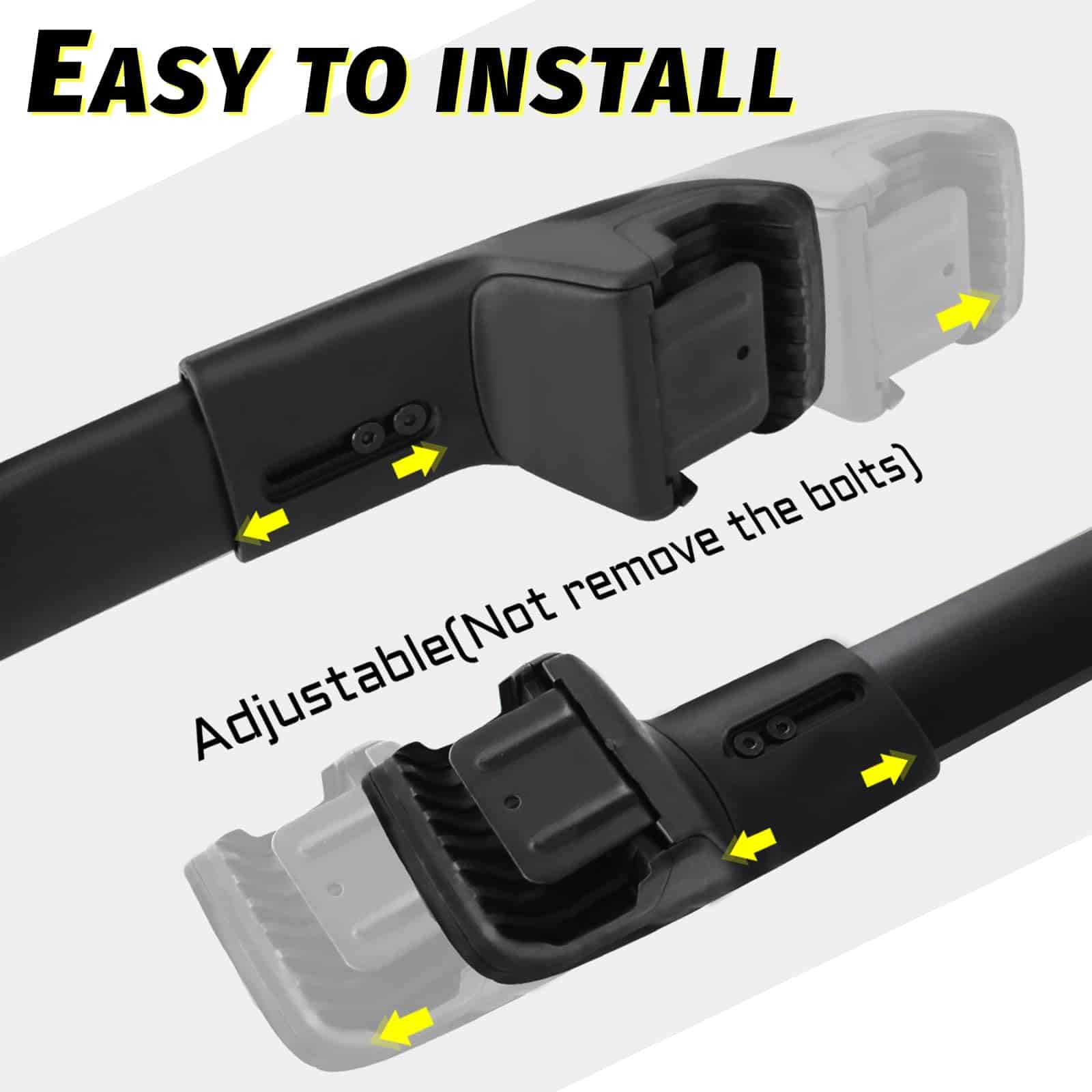 Barras Transversales de Techo para Automóviles -Negro - Imagen 6