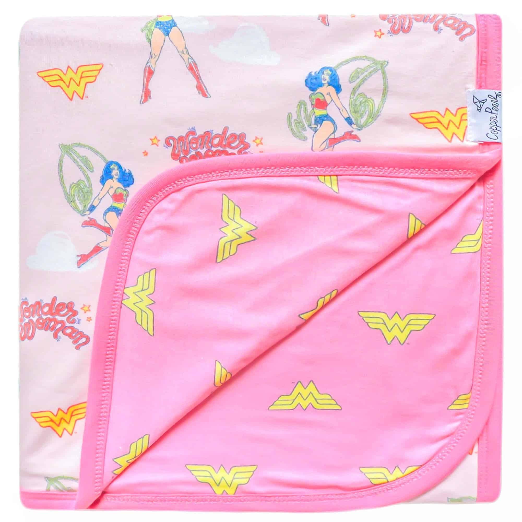 Manta de bebé de tres capas Copper Pearl: -Mujer Maravilla