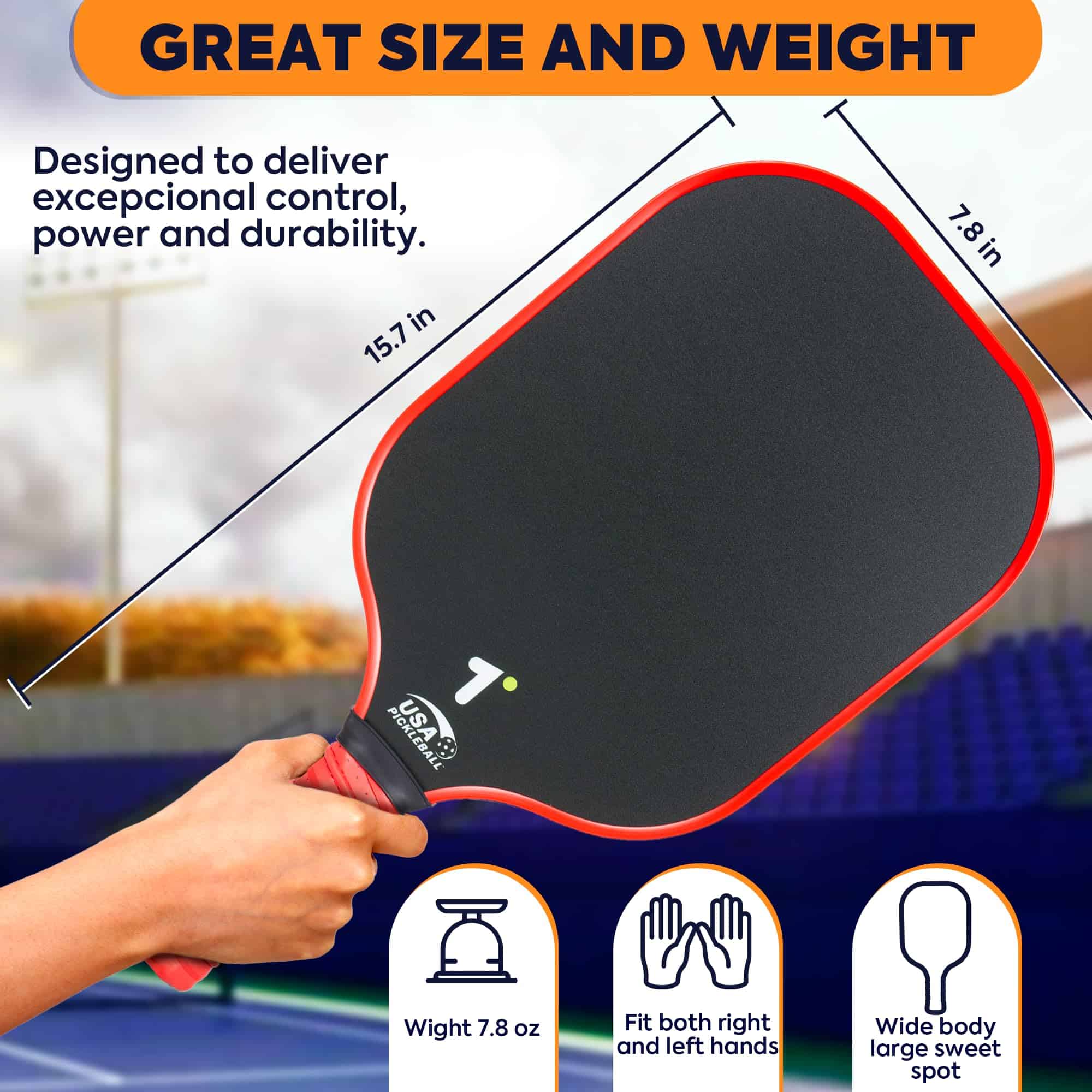 Juego de Palas de Pickleball DCC Online (Rojo) - Imagen 4