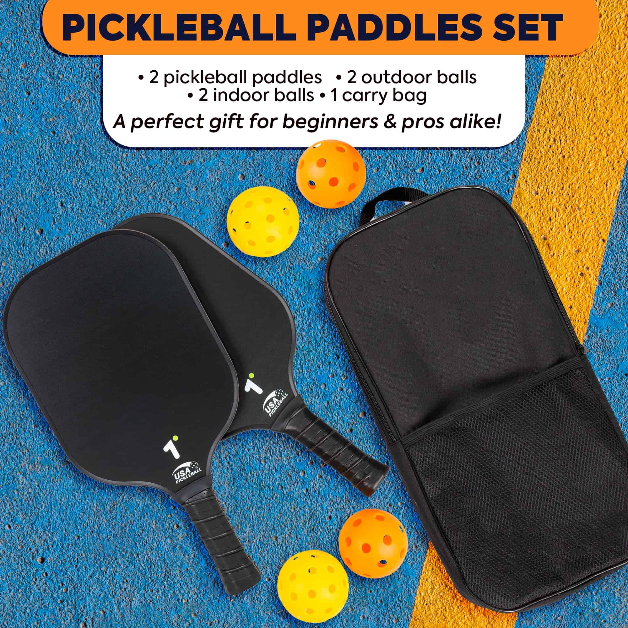 Juego de Palas de Pickleball DCC Online (Negro) - Imagen 3