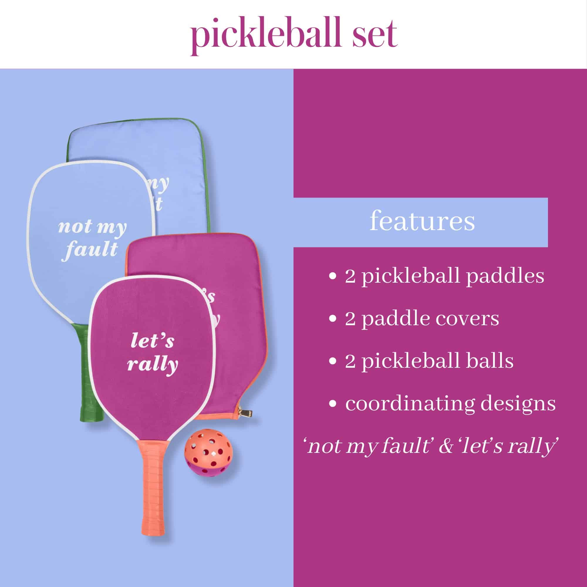 Set de Pickleball Kate Spade New York Let's Rally Azul y - Imagen 10