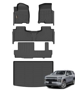 Conjunto de tapetes para piso con forro para maletero para