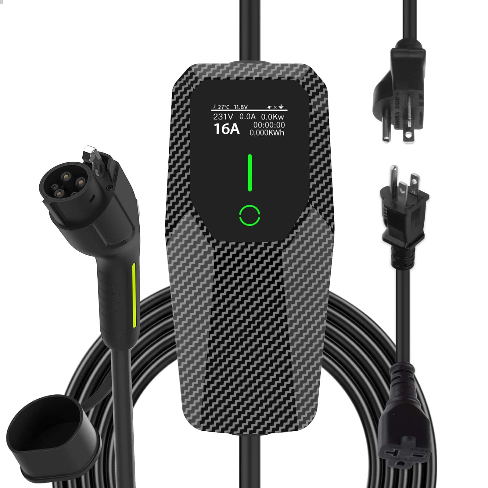 Cable para Carga de Vehículos Eléctricos Nivel 1-2 3.6KW
