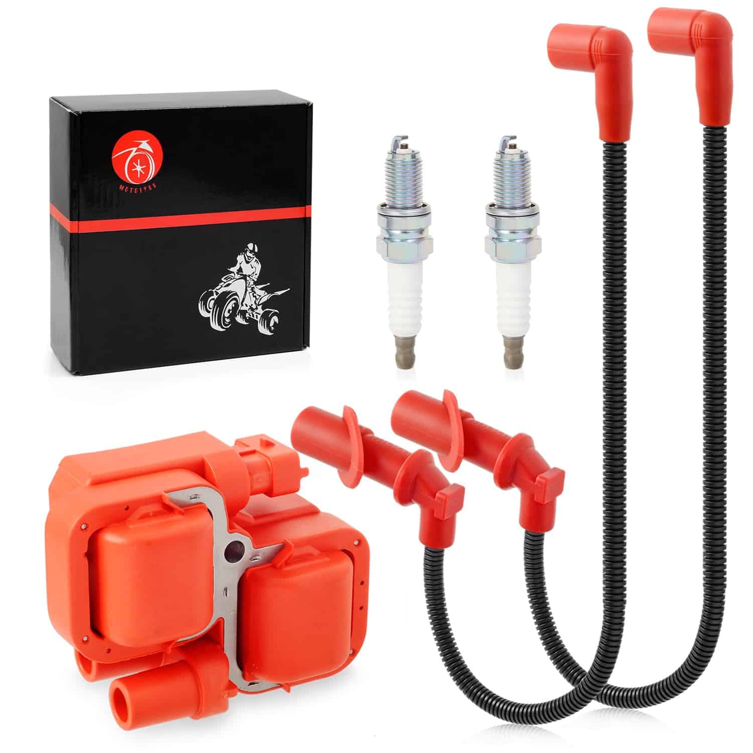 Bobina de encendido y bujía con tapa y cable para Polaris