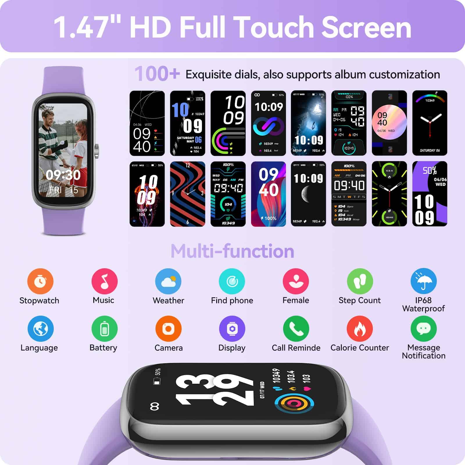 Pulsera de actividad anyloop Fitness Tracker con monitor de - Imagen 5