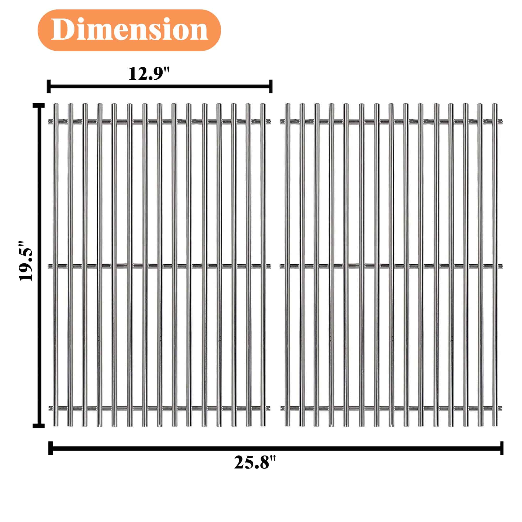 Parrillas de cocina de acero inoxidable de 19.5 pulgadas - Imagen 3