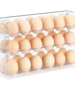 Organizador de Huevos para 36 Huevos, -Transparente