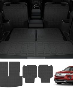 Tapete de Carga de 6 Asientos powoq Compatible con Ford