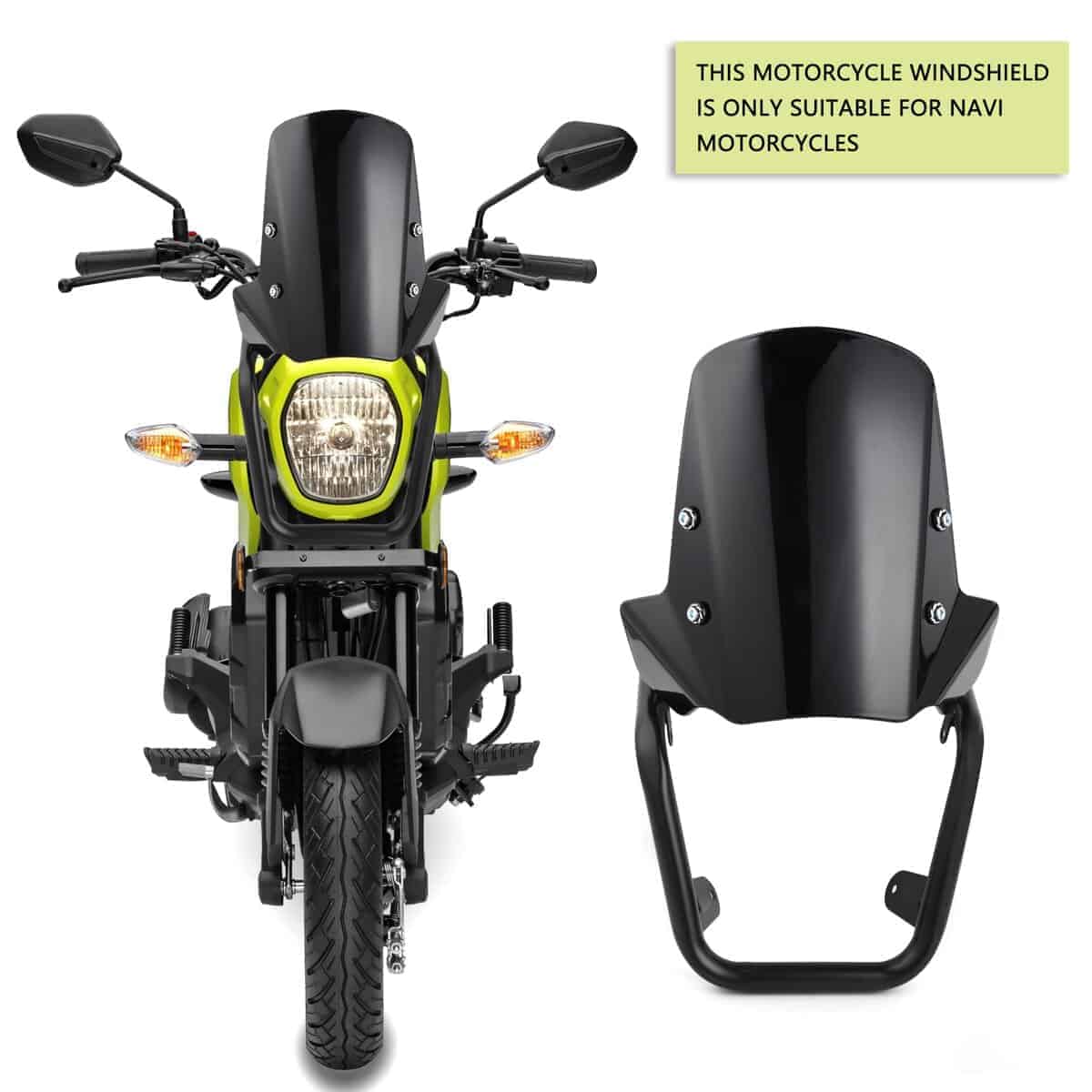 Parabrisas de Motocicleta Mokuo en Material ABS Compatible - Imagen 4