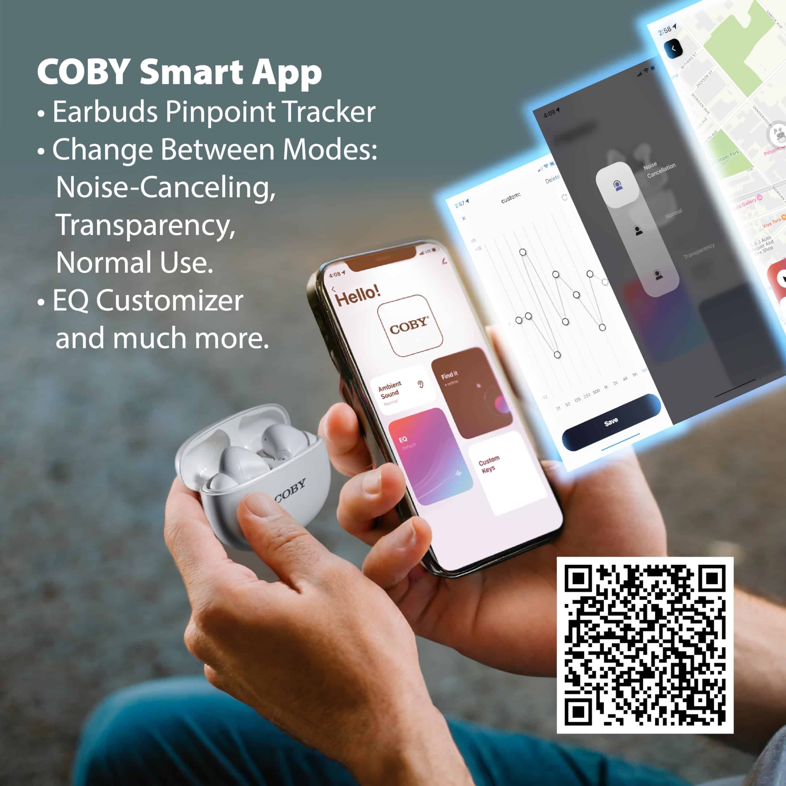 Audífonos inalámbricos con cancelación activa de ruido Coby - Imagen 5