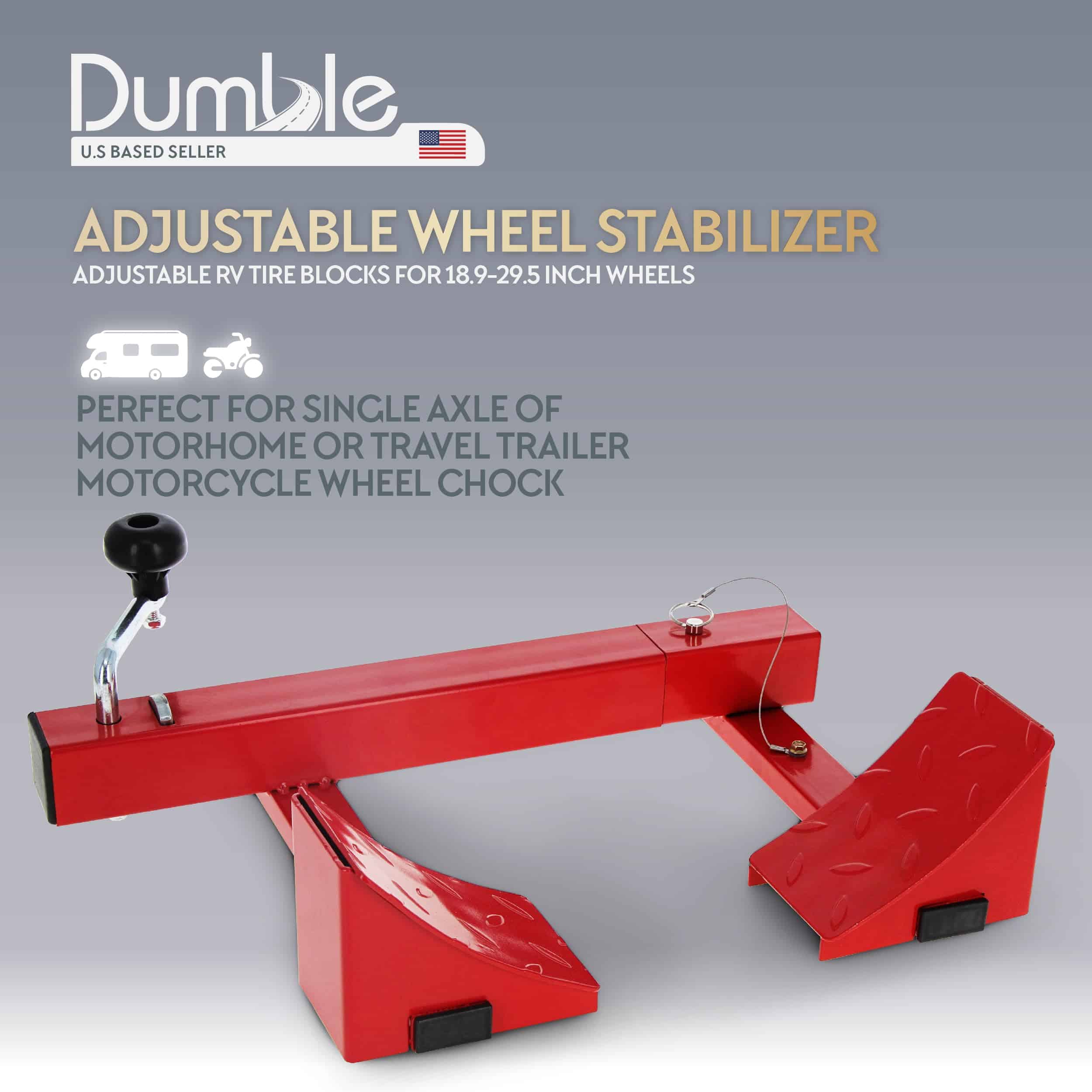 Dumble Wheel Chock - Bloques de neumáticos ajustables para - Imagen 4