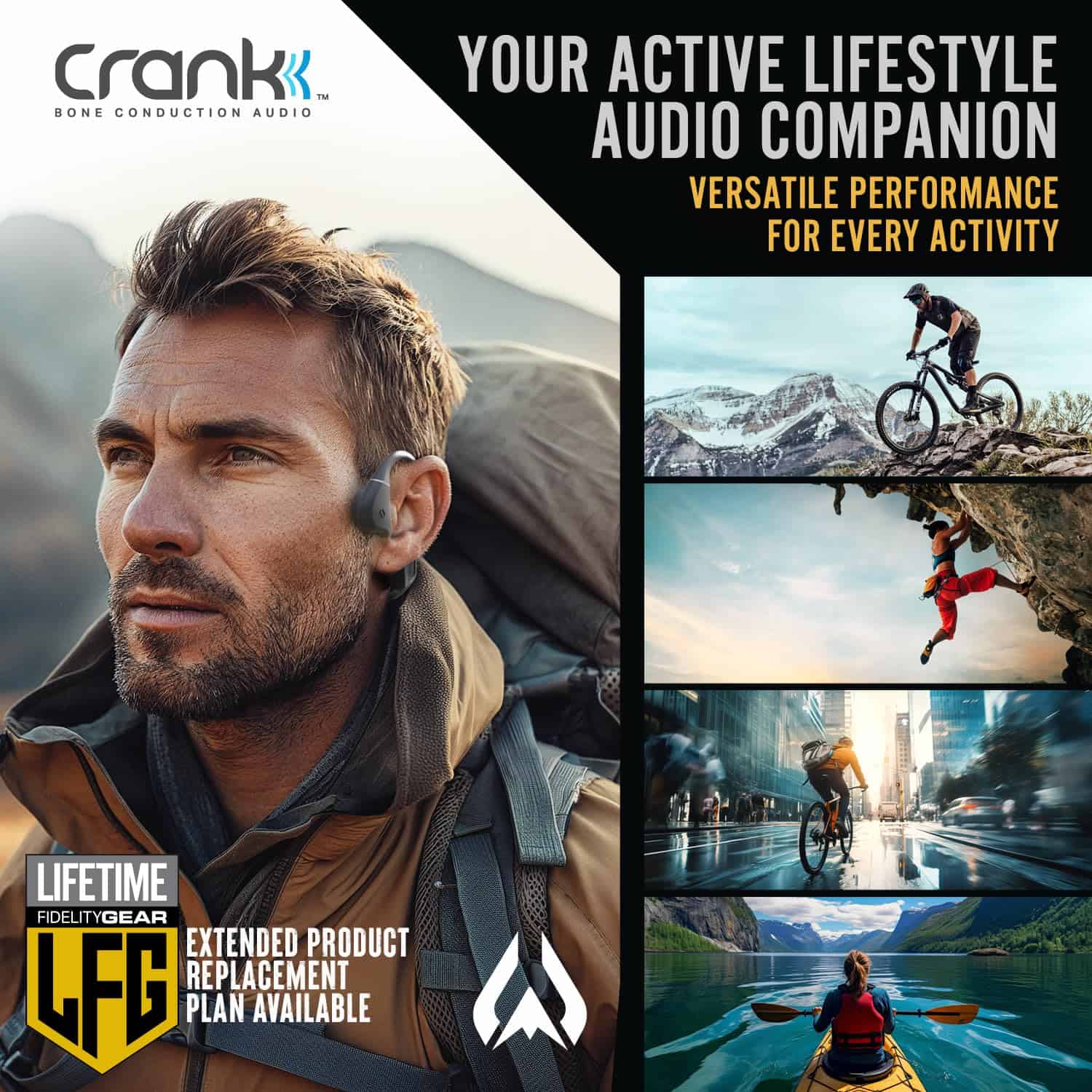 Audífonos de conducción ósea Wildhorn Crank Bluetooth 5.4, - Imagen 7