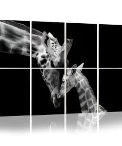 Paneles Acústicos de Arte Lindo Pequeño Bebé Jirafa Amorosa