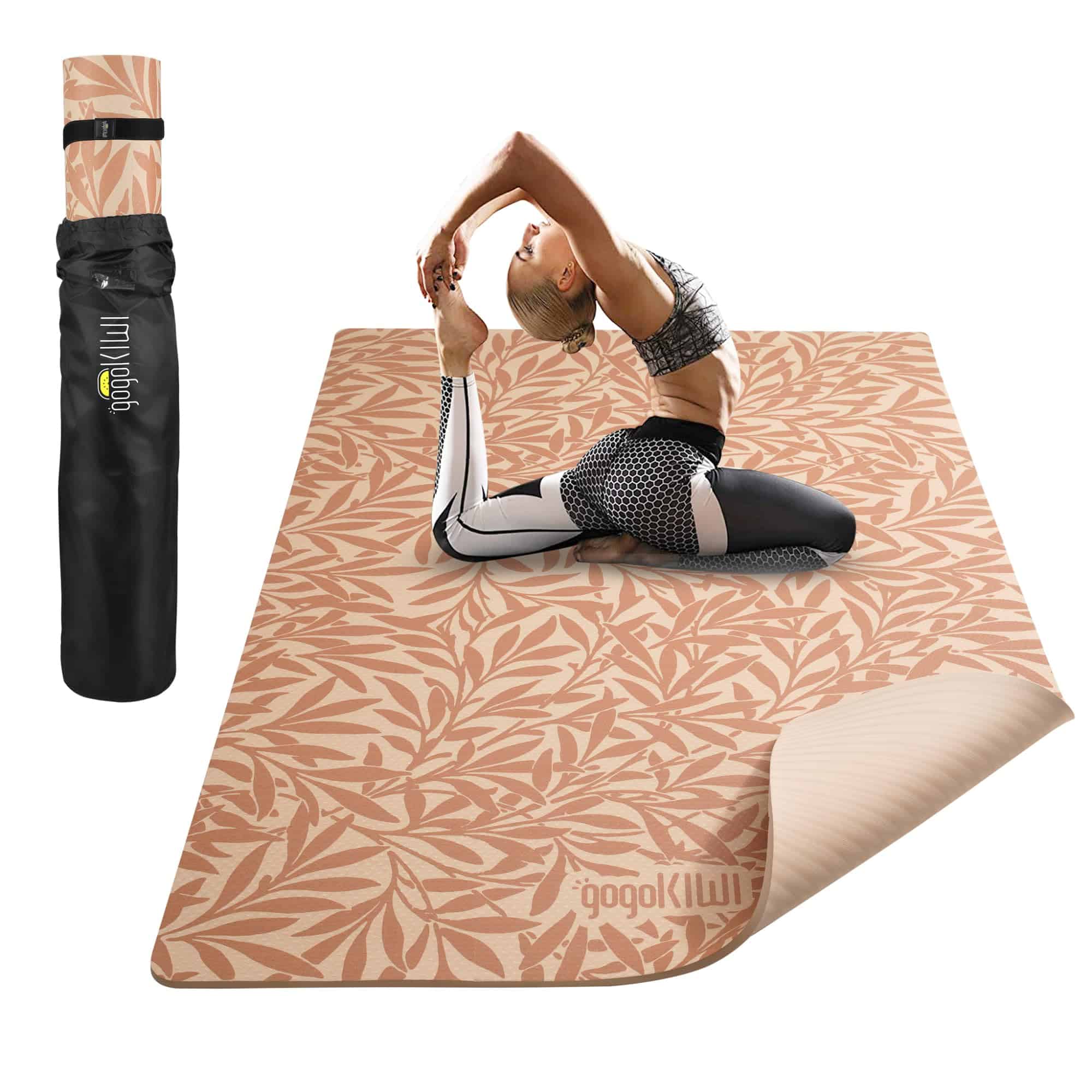 Tapete de Yoga Gogokiwi Grande (6'x4') Extra Ancho y Grueso