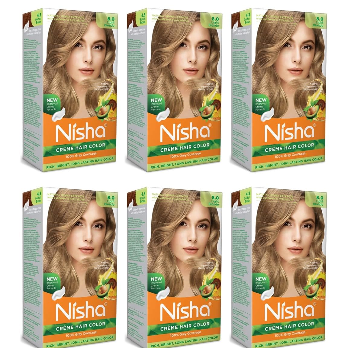 Nisha Tinte Permanente para el Cabellos 100% Cobertura de