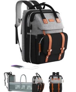 ISMGN Mochila de pañales con estación de cambio, Bolsa