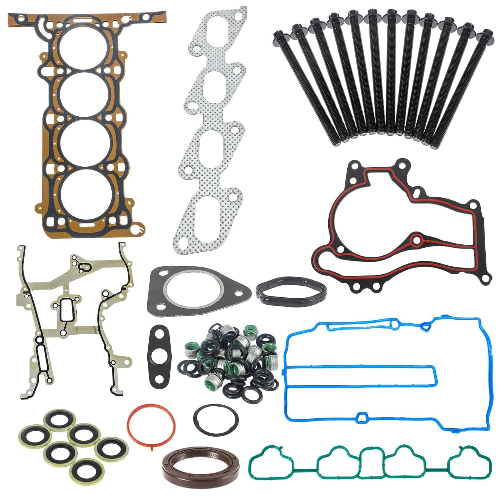 DETYI Juego de Empaques de Culata con Pernos de Culata, Kit