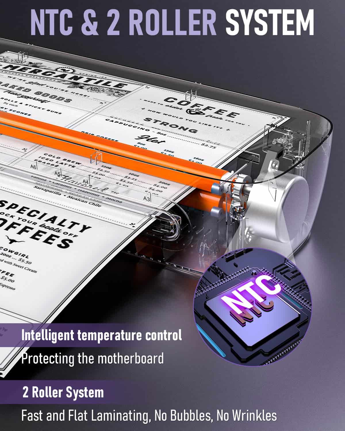 Máquina plastificadora de 13 pulgadas de ancho, laminado - Imagen 5