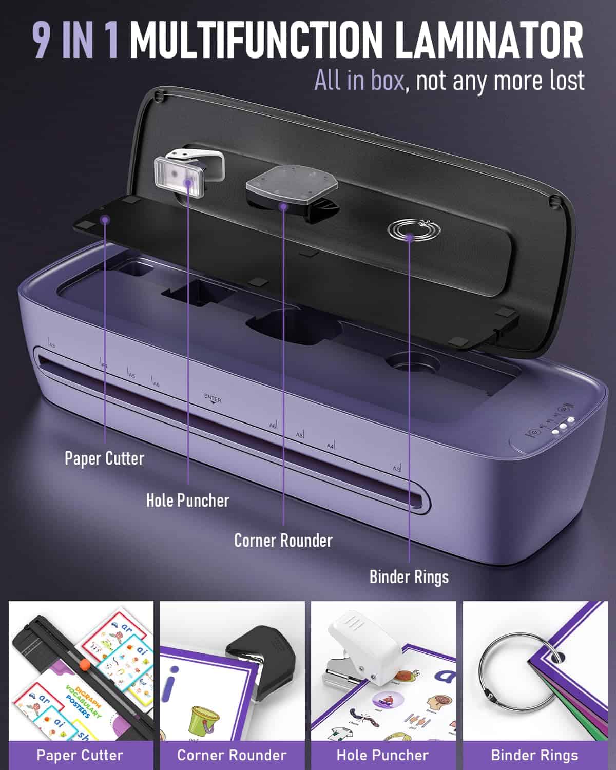 Máquina plastificadora de 13 pulgadas de ancho, laminado - Imagen 4