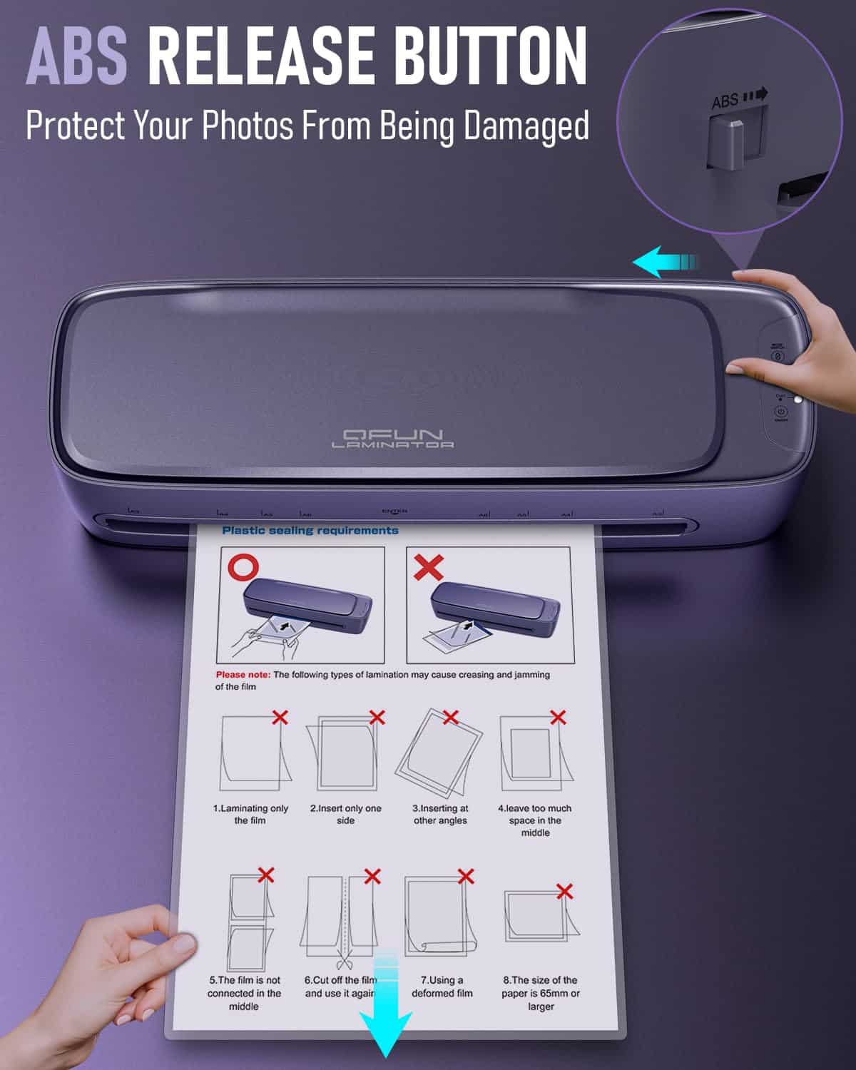 Máquina plastificadora de 13 pulgadas de ancho, laminado - Imagen 7