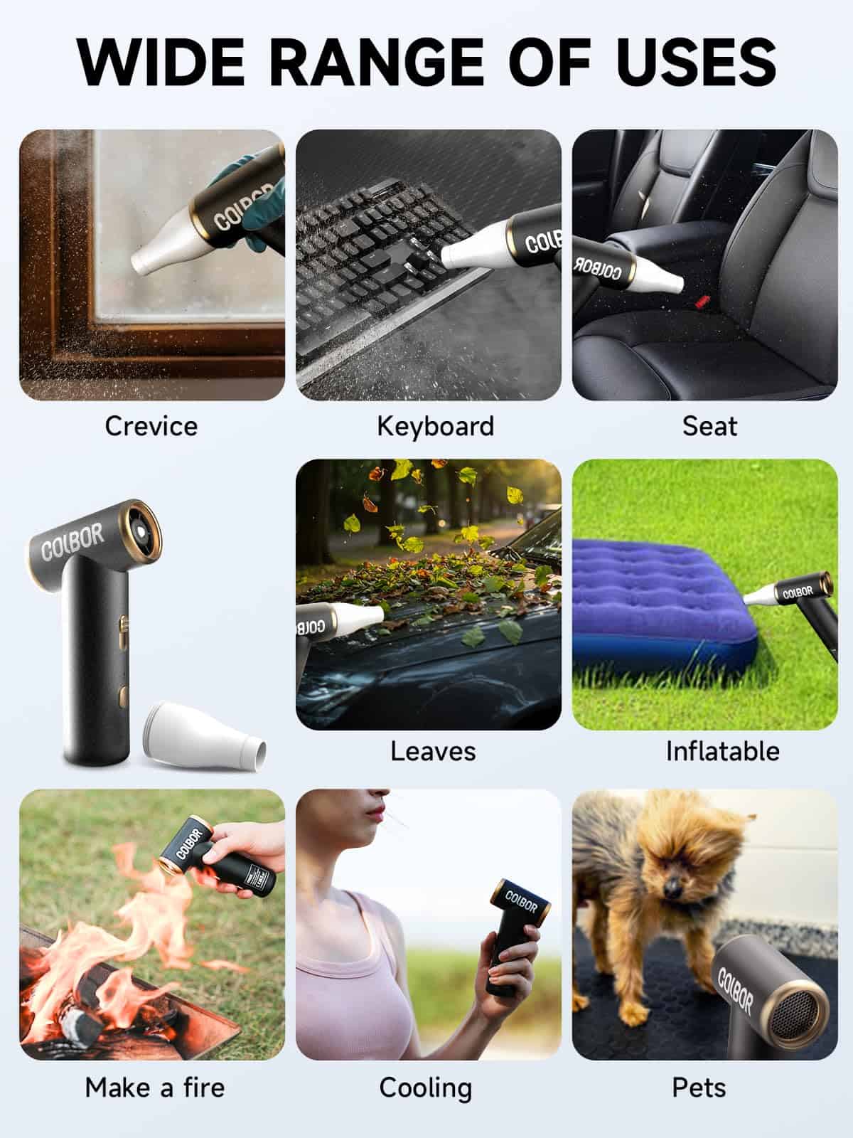 Soplador de Aire Comprimido, COLBOR AirMaxx A1 Soplador de - Imagen 9