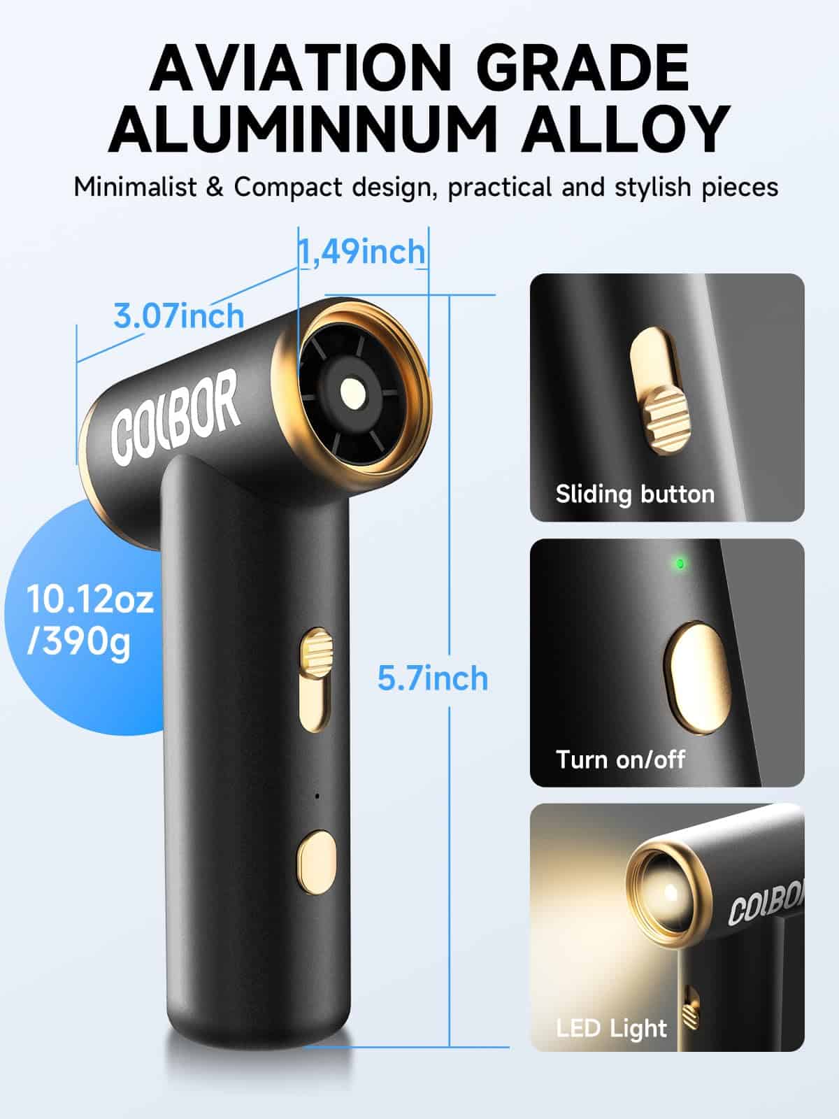 Soplador de Aire Comprimido, COLBOR AirMaxx A1 Soplador de - Imagen 4