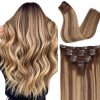 Extensiones de Cabello Clip in ORIGEN Pelo Humano Real