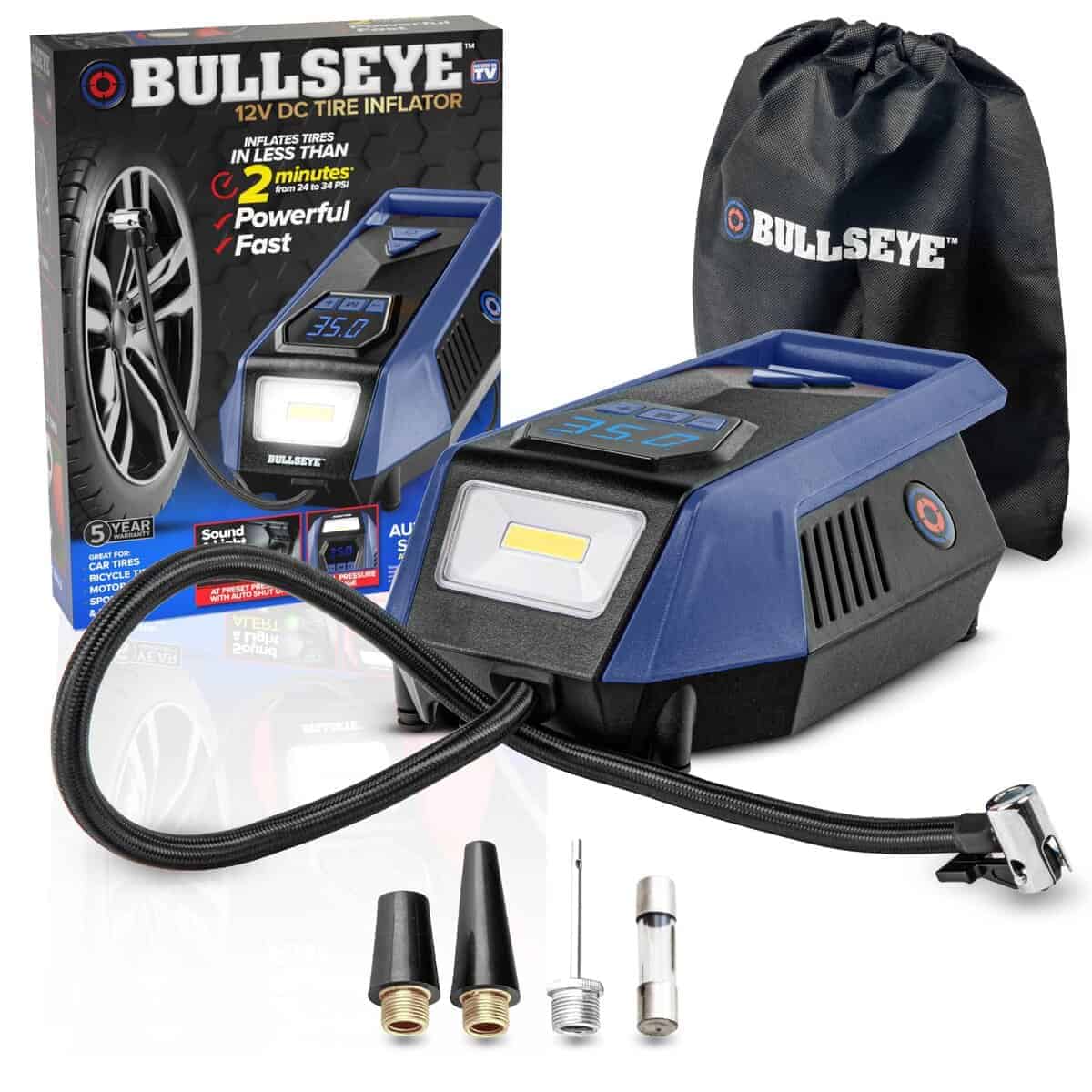 Inflador de neumáticos EMSON Bullseye 12V DC inflado rápido
