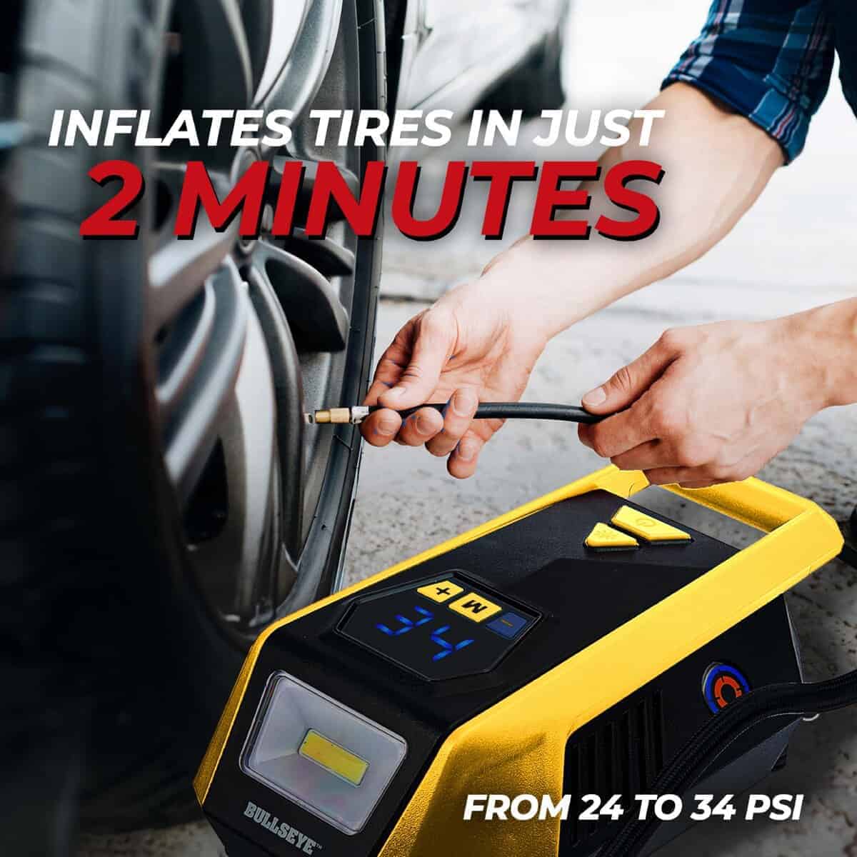 Inflador de neumáticos Bullseye 12V DC ¡Rápida inflación en - Imagen 3