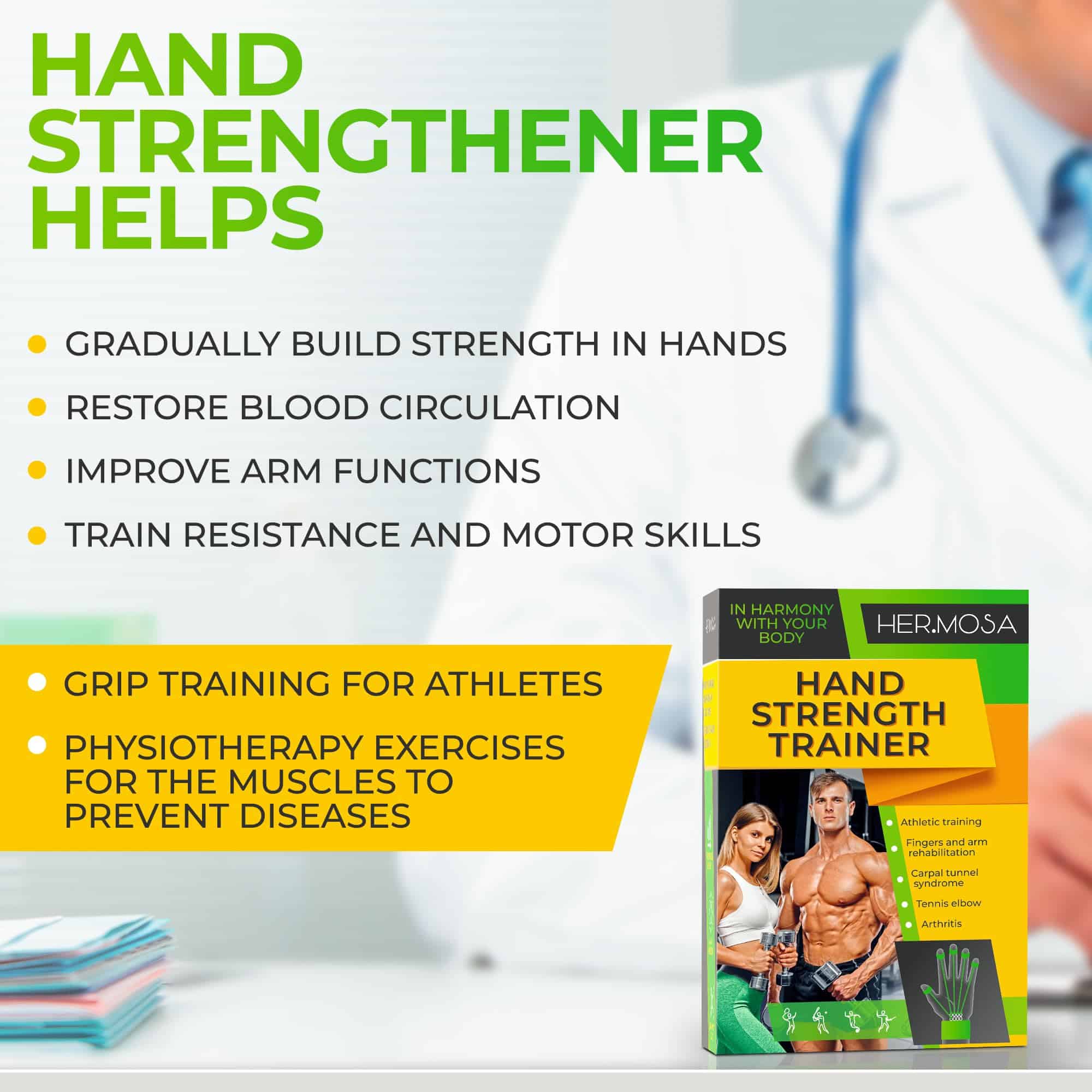 LORENZERIK Grip Strength Trainer - Ejercitador de dedos - Imagen 8