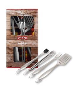 Set de Herramientas para Parrilla QUINCHO de 4 Piezas - Kit
