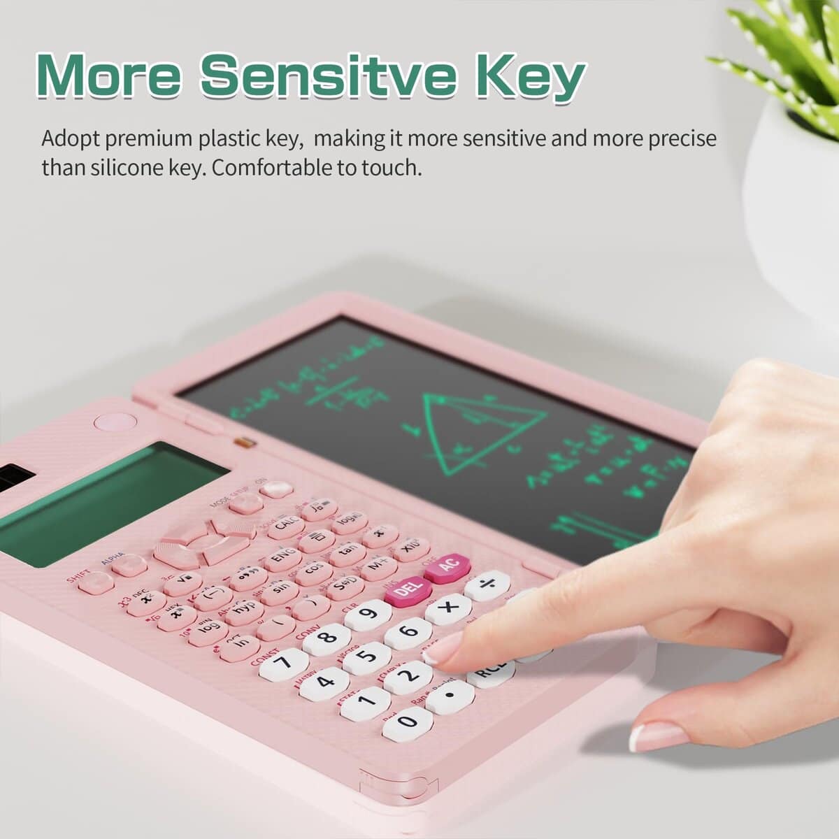 Calculadora Científica Recargable -Rosa - Imagen 7