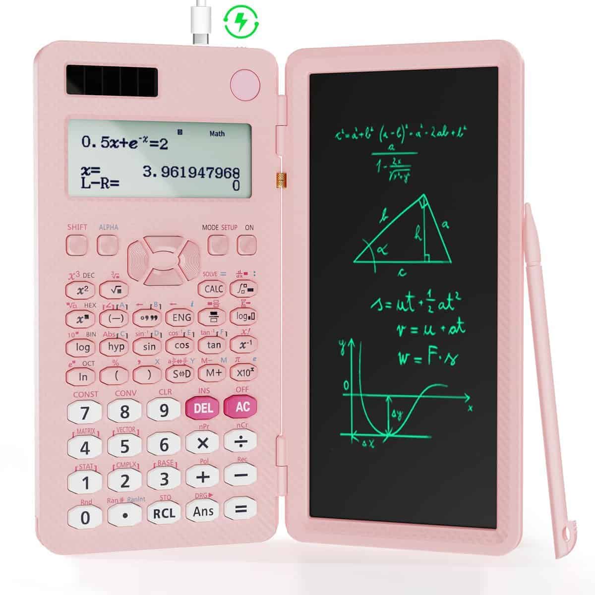 Calculadora Científica Recargable -Rosa