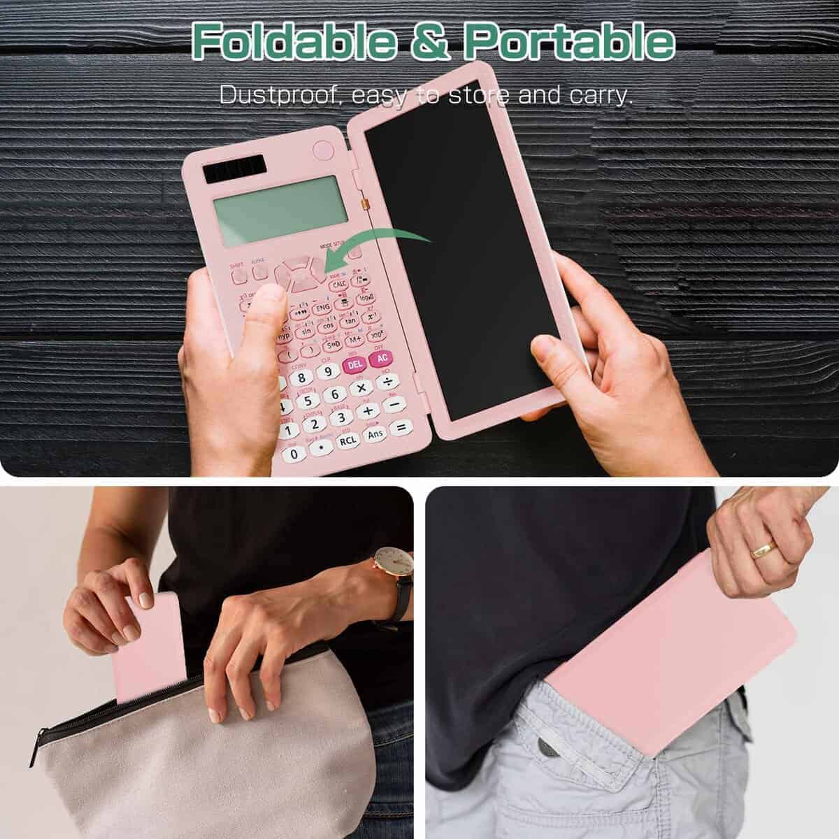 Calculadora Científica Recargable -Rosa - Imagen 9