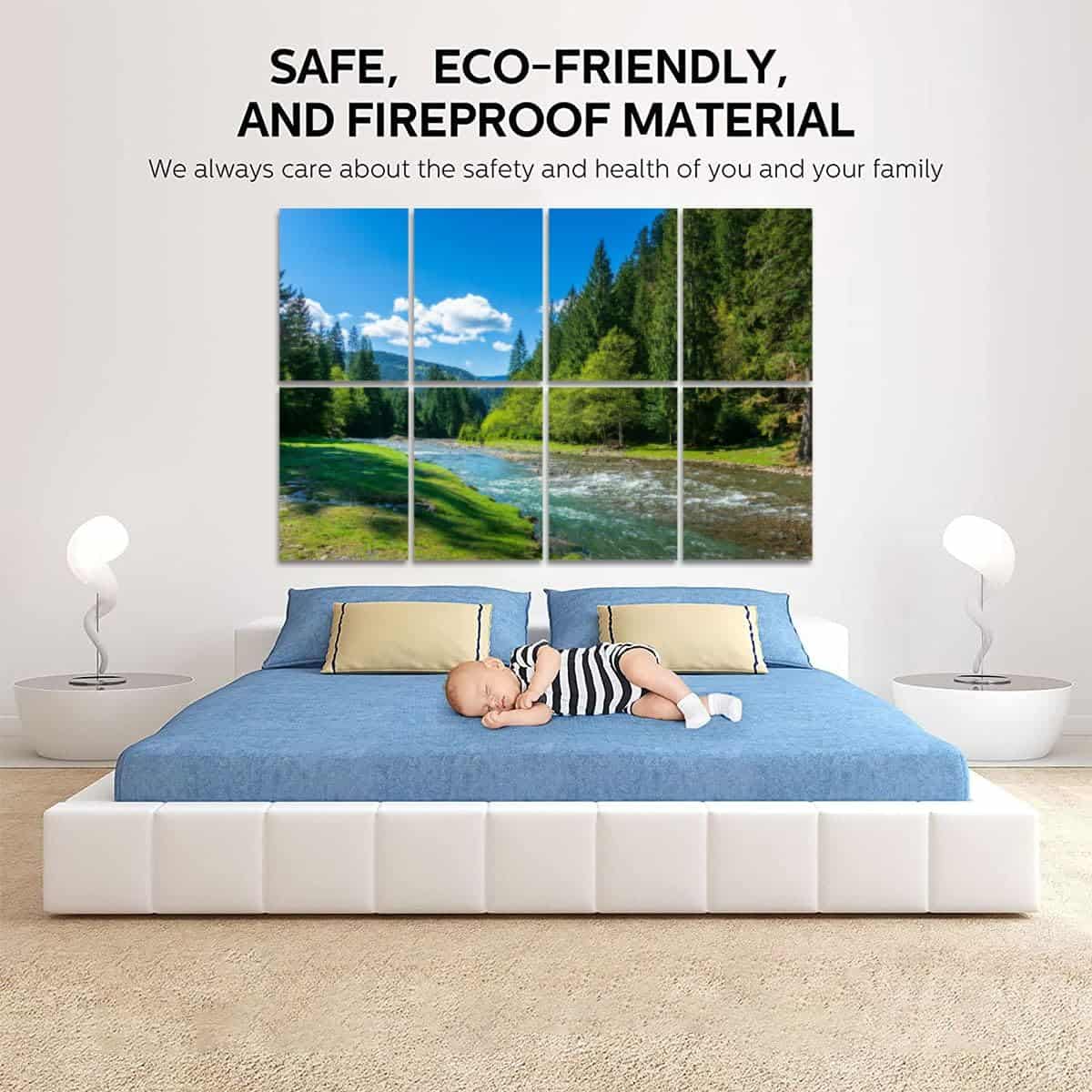 Paneles acústicos de arte escena de naturaleza montaña río - Imagen 6