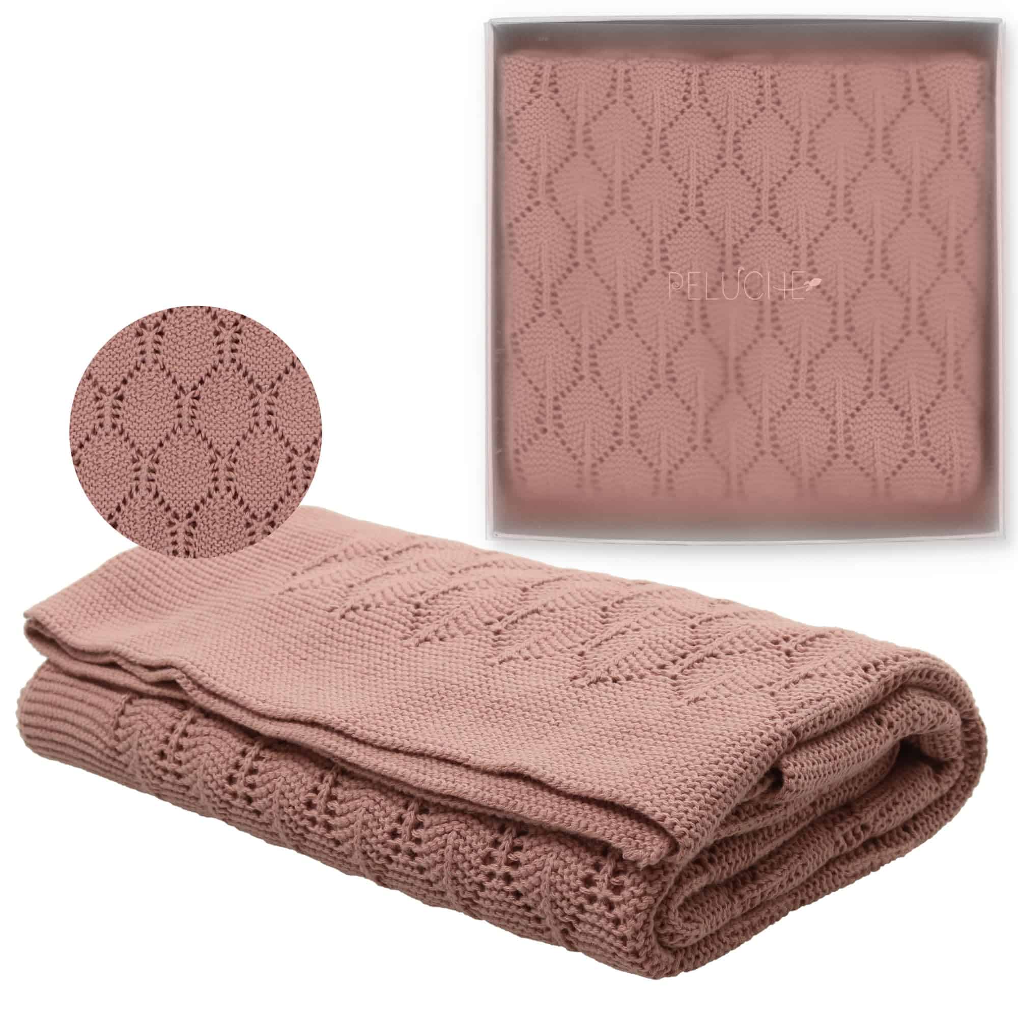 Manta de bebé de punto Chunky Pointelle - Cuddle y Swaddle