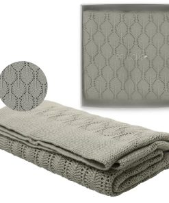Manta de bebé de punto grueso Chunky Pointelle - Cuddle &