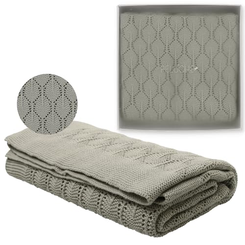Manta de bebé de punto grueso Chunky Pointelle - Cuddle &