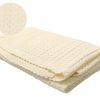 Manta para bebé Peluche Woven Waffle con ribete de encaje -