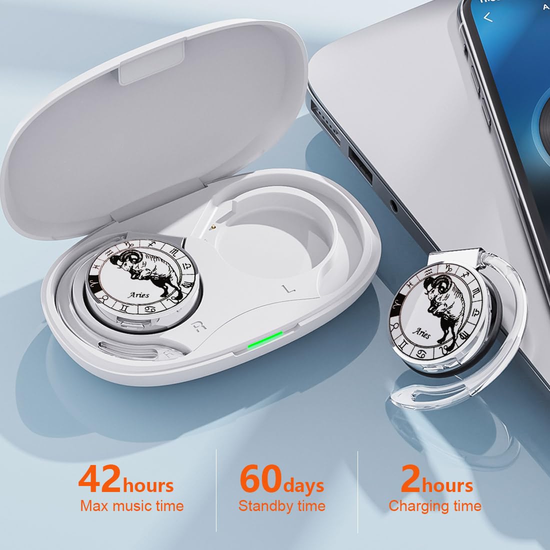 Audífonos On-Ear Bluetooth V5.3, Auriculares -Aries - Imagen 4