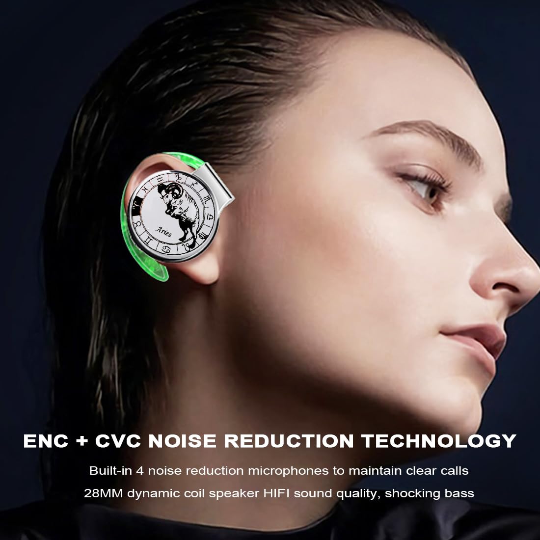 Audífonos On-Ear Bluetooth V5.3, Auriculares -Aries - Imagen 7