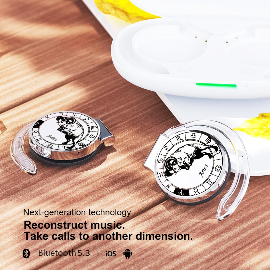 Audífonos On-Ear Bluetooth V5.3, Auriculares -Aries - Imagen 8