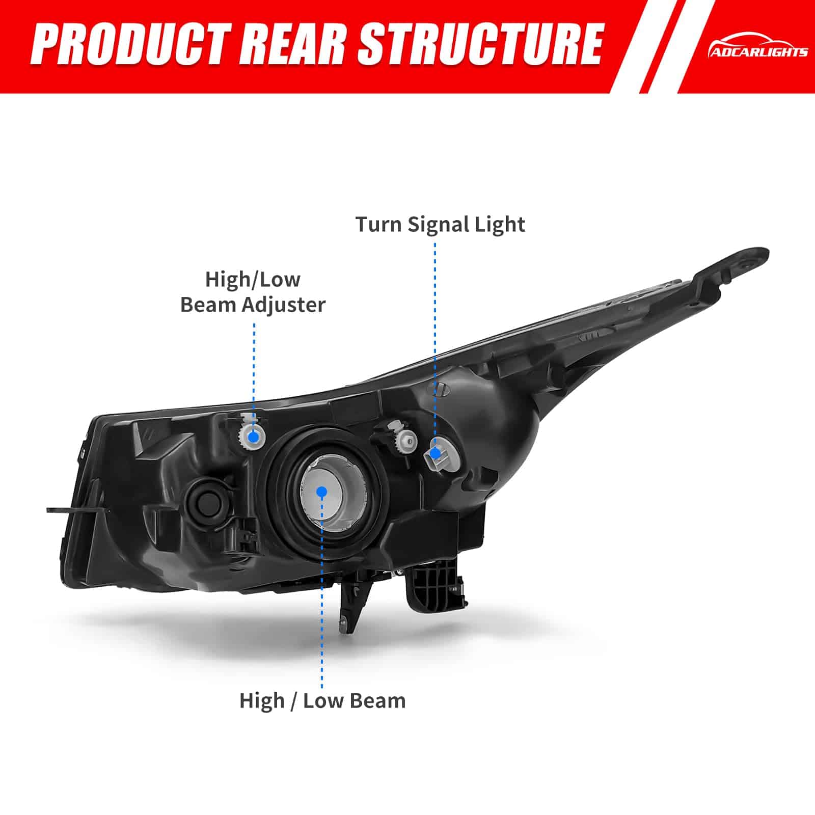 Conjunto de Faros ADCARLIGHTS para Chevy Cruze 2011-2016 - Imagen 5